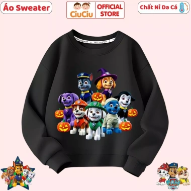 Áo Sweater Bé Trai và Bé Gái Hình Chú Chó Cứu Hộ CIUCIU KID Dài Tay Thu Đông Nỉ Da Cá Ấm Giá Ưu Đãi 160k 6