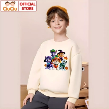Áo Sweater Bé Trai và Bé Gái Hình Chú Chó Cứu Hộ CIUCIU KID Dài Tay Thu Đông Nỉ Da Cá Ấm Giá Ưu Đãi 160k 9