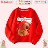 Áo Sweater Capybara CIUCIU Bé Trai & Gái, Nỉ Thu Đông, Vải Da Cá Co Dãn, 160k 8