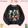 Áo Sweater Dài Tay Bé Trai & Gái Hình Khủng Long Dino - CIUCIU KID, Nỉ Da Cá Ấm 8