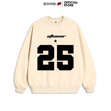 Áo Sweater Dáng Rộng RTOML Nỉ Bông Xám Tiêu Mẫu 25 320GSM - Giá 69k