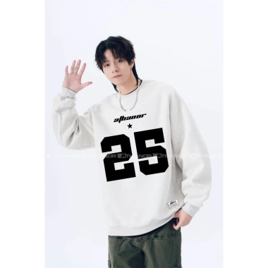 Áo Sweater Dáng Rộng RTOML Nỉ Bông Xám Tiêu Mẫu 25 320GSM - Giá 69k