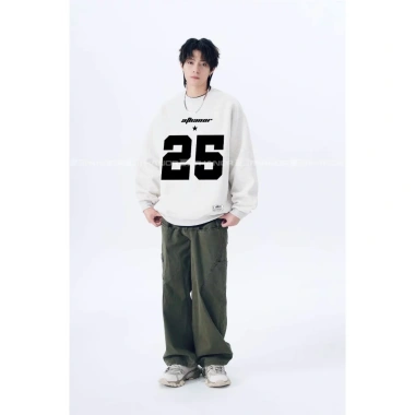 Áo Sweater Dáng Rộng RTOML Nỉ Bông Xám Tiêu Mẫu 25 320GSM - Giá 69k