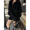 Áo Sweater Dệt Kim Cổ Bẻ Dáng Ôm - Phong Cách Hàn Quốc Thu Đông 2.023 Giá 124k 4