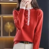 Áo Sweater Dệt Kim Cổ Tròn Dáng Rộng - Thời Trang Xuân Thu Nữ 40-90kg Giá 191k 3
