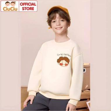Áo Sweater Em Bé Việt Nam CIUCIU KID Nỉ Da Cá Cổ Tròn Dày Dặn, ấm áp, mềm mại cho bé trai, bé gái - Giá chỉ 160.000₫ 7