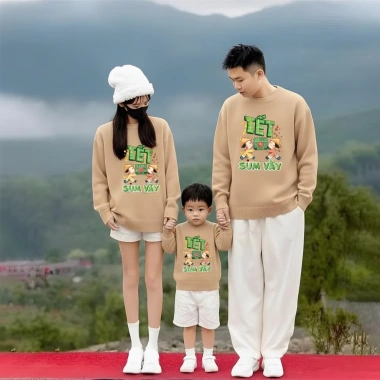 Áo Sweater Gia Đình Tết Sum Vầy Nỉ Bông ấm áp Thu Đông Giá chỉ 120.000 VNĐ 6 Áo Sweater Gia Đình Tết Sum Vầy Nỉ Bông ấm áp Thu Đông Giá chỉ 120.000 VNĐ 6