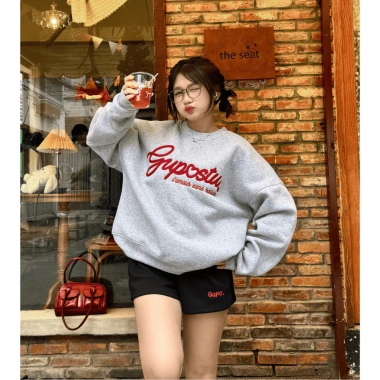 Áo Sweater Len Tay Phồng Form Boxy Unisex Chất Nỉ Bông Dày Dặn - Giao Hàng 24h - RTOML - Giá 119.999₫
