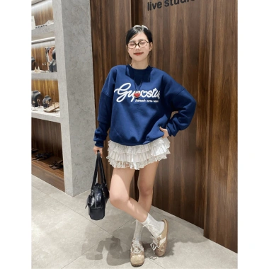 Áo Sweater Len Tay Phồng Form Boxy Unisex Chất Nỉ Bông Dày Dặn - Giao Hàng 24h - RTOML - Giá 119.999₫