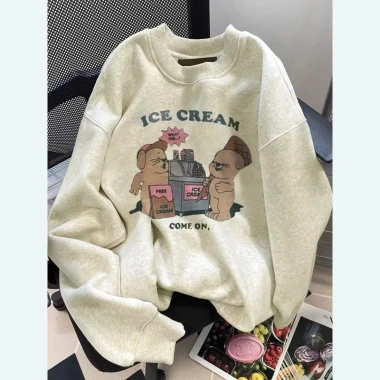 Áo sweater nam cổ tròn mềm mịn, ấm áp nỉ bông cotton màu mỡ gà, form rộng phong cách Hàn Quốc - RTOML 119.999₫ 8