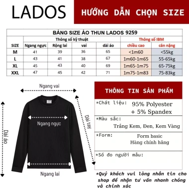 Áo Sweater Nam Dài Tay LADOS-19.259 Thun Gân Co Giãn, Màu Trơn Thanh Lịch 169k