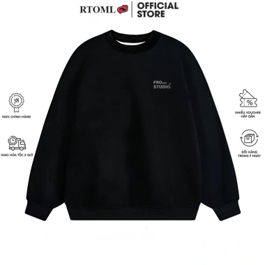 Áo Sweater Nam Nữ 2.026 Form Rộng 320gsm Cotton 100% - Thiết kế chữ in độc đáo, Giá chỉ 99.000 VNĐ - RTOML