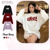 Áo Sweater Nam Nữ Dáng Ngắn Nỉ 2 Da In Chữ EKG RTOML Giao Hàng 24h Giá 119.999
