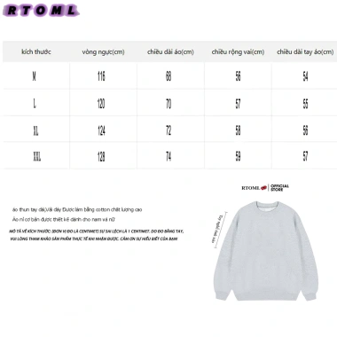 Áo Sweater Nam Nữ Dáng Ngắn Nỉ 2 Da In Chữ EKG RTOML Giao Hàng 24h Giá 119.999 5