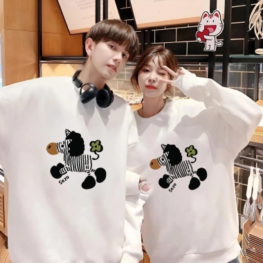 Áo Sweater Nam Nữ In Hình Ngựa Vằn Siêu Cute - Áo Đôi Couple Giá 149k Giảm Giá 7