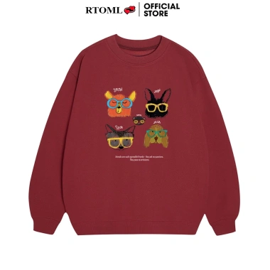 Áo Sweater Nam Nữ Nỉ Lót Lông 320GSM RTOML ANIMALS - Giao Hàng 24h - 119.999₫