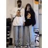 Áo sweater nỉ bông cặp đôi nam nữ rộng mùa đông hoodie RTOML giảm giá 69k 5