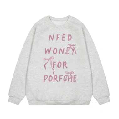 Áo sweater nơ nữ xám tiêu dài tay, cổ tròn lông cừu mùa đông Hàn Quốc - 119.999 VND 5