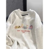 Áo Sweater Nữ 2.025 Xám Nhạt In Mèo Cartoon Dễ Thương Oversize Unisex 320GSM 100% Xơ Bông Local Brand RTOML - 119.999 VND 2