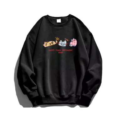 Áo Sweater Nữ 2.025 Xám Nhạt In Mèo Cartoon Dễ Thương Oversize Unisex 320GSM 100% Xơ Bông Local Brand RTOML - 119.999 VND