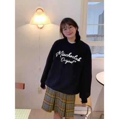 Áo sweater nữ boxy cổ tròn 100% cotton 320GSM dày dặn - Local Brand RTOML, giá 119.999 VND