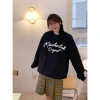 Áo sweater nữ boxy cổ tròn 100% cotton 320GSM dày dặn - Local Brand RTOML, giá 119.999 VND 6