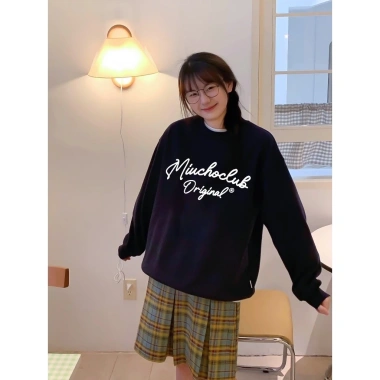Áo sweater nữ boxy cổ tròn 100% cotton 320GSM dày dặn - Local Brand RTOML, giá 119.999 VND