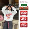 Áo Sweater Nữ Boxy Hoạt Hình BST RTOML – Chuẩn Form, Tay Dài, Cổ Tròn, Nỉ 2 Da Cao Cấp, Thoáng Mát, 119.999 VND
