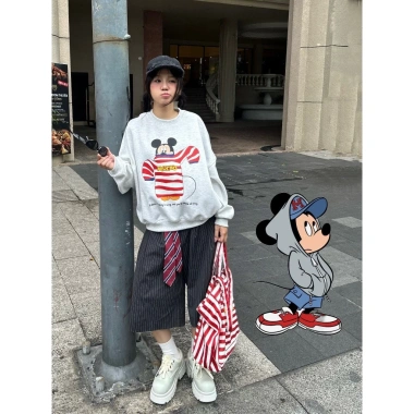 Áo Sweater Nữ Boxy Hoạt Hình BST RTOML – Chuẩn Form, Tay Dài, Cổ Tròn, Nỉ 2 Da Cao Cấp, Thoáng Mát, 119.999 VND
