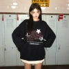 Áo sweater nữ đen bigsize ngôi sao in hình, áo khoác RTOML - 119.999₫