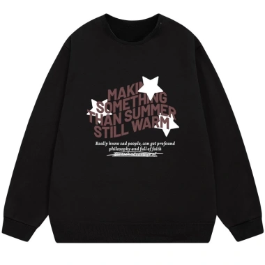 Áo sweater nữ đen bigsize ngôi sao in hình, áo khoác RTOML - 119.999₫