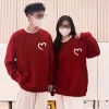 Áo Sweater Nữ Đỏ 2.025 Họa Tiết Trái Tim Độc Đáo - Áo Đôi 320GSM 100% Cotton RTOML Giá 119.999 VND 8