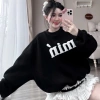 Áo Sweater Nữ Form Boxy Thêu Chữ Min Dễ Thương Năng Động - Giá 169.750₫, Phối Đồ Đi Học, Chơi, Café 6