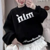Áo Sweater Nữ Form Boxy Thêu Chữ Min Dễ Thương Năng Động - Giá 169.750₫, Phối Đồ Đi Học, Chơi, Café 7
