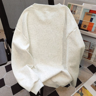 Áo sweater nữ form rộng Hàn Quốc xám tiêu, thu đông dễ thương, tay dài nỉ - RTOML 69.000₫