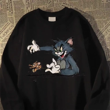 Áo sweater nữ họa tiết mèo hoạt hình Hàn Quốc RTOML - Kiểu mới mùa thu, giá 99.000 VND