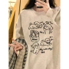 Áo sweater nữ oversize Thu Đông Hàn Quốc hoodie local brand in hình chú chó con hoạt hình unisex đôi giảm giá 119.999 3