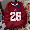 Áo sweater nữ rộng màu đỏ 320Gsm mùa đông Hàn Quốc - Tay dài nỉ tết local brand RTOML Giá ưu đãi 119.999 VND