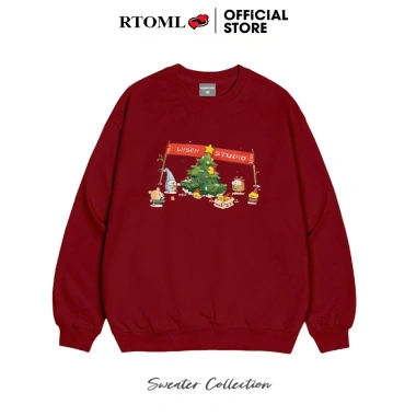 Áo sweater nữ RTOML nỉ bông form rộng 380Gsm unisex mẫu Christmas US - 24h giao hàng, giảm tới 119.999₫
