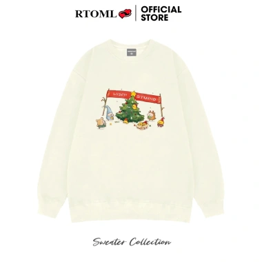 Áo sweater nữ RTOML nỉ bông form rộng 380Gsm unisex mẫu Christmas US - 24h giao hàng, giảm tới 119.999₫