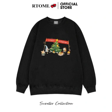 Áo sweater nữ RTOML nỉ bông form rộng 380Gsm unisex mẫu Christmas US - 24h giao hàng, giảm tới 119.999₫