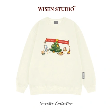 Áo sweater nữ RTOML nỉ bông form rộng 380Gsm unisex mẫu Christmas US - 24h giao hàng, giảm tới 119.999₫