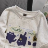Áo sweater nữ xám cổ tròn form rộng Hàn Quốc nỉ dài tay mùa đông - RTOML 119.999₫ 2