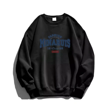 Áo Sweater Nữ Xám Nhạt MINARUIS - Chữ Cái Oversize 100% Cotton Hàn Quốc, Giá 119.999₫