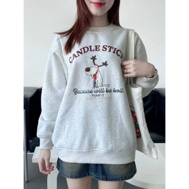 Áo sweater RTOML nỉ bông dày 380Gsm họa tiết hoạt hình tinh tế, giao 24h, giảm còn 119.999₫