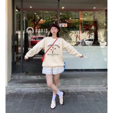 Áo sweater RTOML nỉ bông dày 380Gsm họa tiết hoạt hình tinh tế, giao 24h, giảm còn 119.999₫