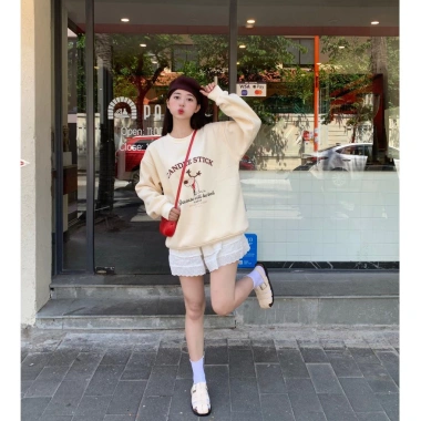 Áo sweater RTOML nỉ bông dày 380Gsm họa tiết hoạt hình tinh tế, giao 24h, giảm còn 119.999₫