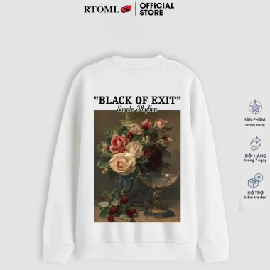 Áo Sweater Simple Flower nỉ bông form rộng Unisex Cotton thu đông RTOML 119.999₫