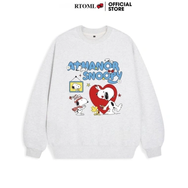 Áo Sweater Unisex Dáng Rộng Nỉ Bông Xám Tiêu – Thời Trang Dễ Phối, RTOML 119.999₫