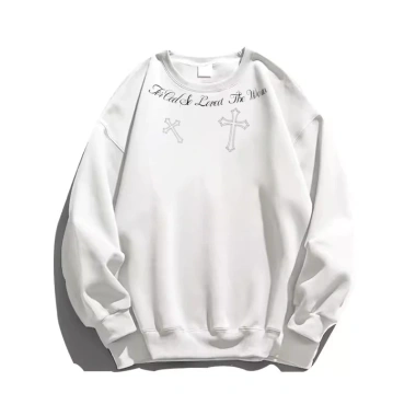 Áo Sweater Unisex Oversize 2.025 Xám 320GSM - In ấn độc đáo, mềm mại - RTOML